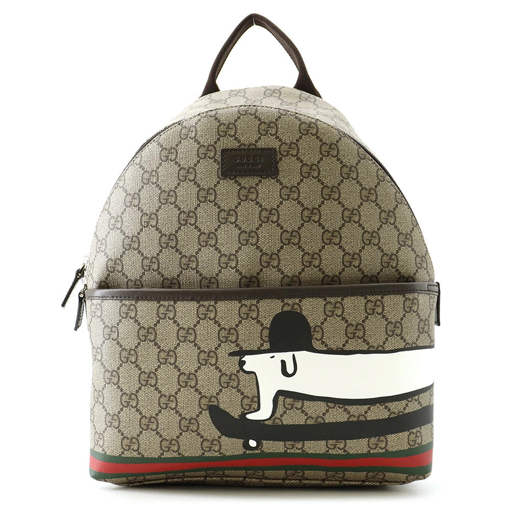 Gucci Dog Backpack GG Supreme Leather Ewan Roberts Bag
